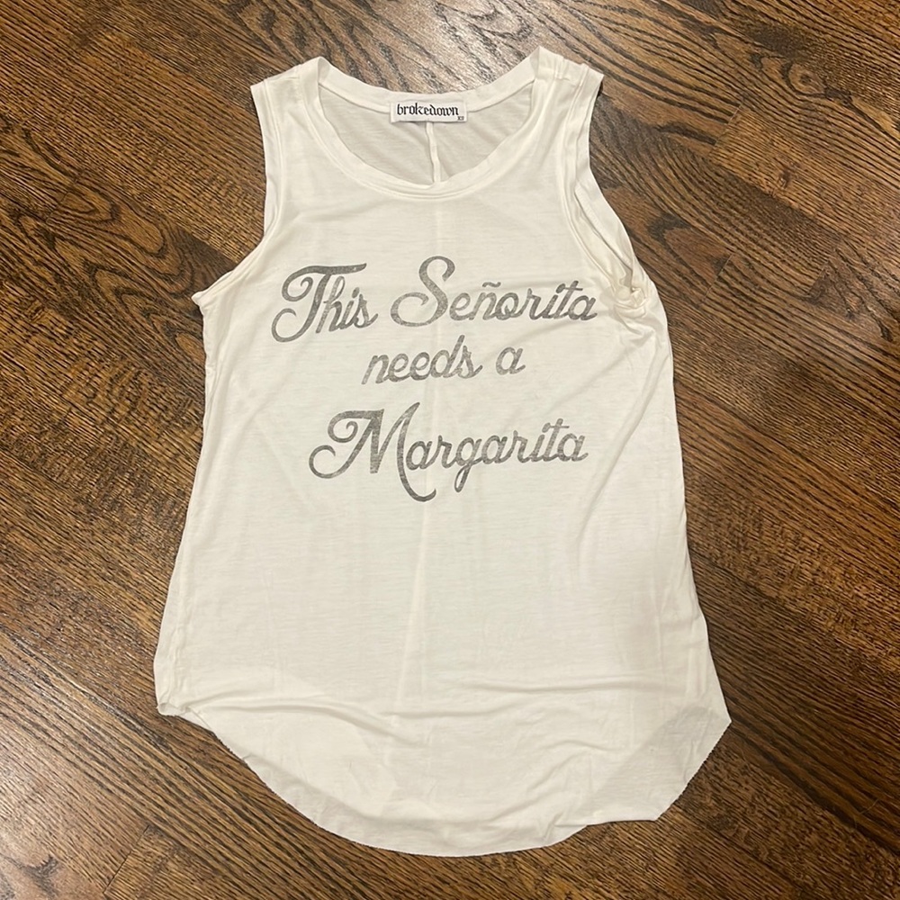 White Margarita Tank Top